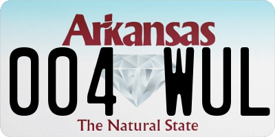 AR license plate 004WUL