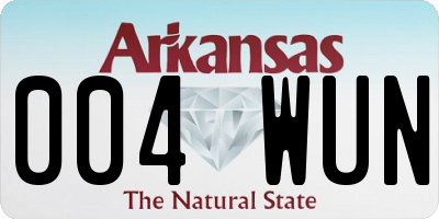 AR license plate 004WUN