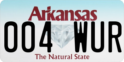 AR license plate 004WUR