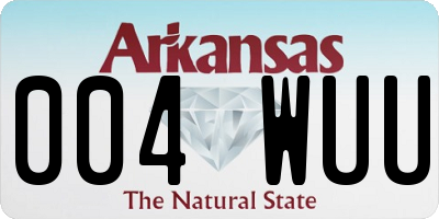 AR license plate 004WUU