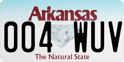 AR license plate 004WUV