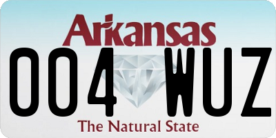 AR license plate 004WUZ