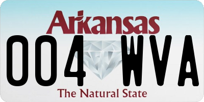 AR license plate 004WVA