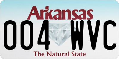 AR license plate 004WVC