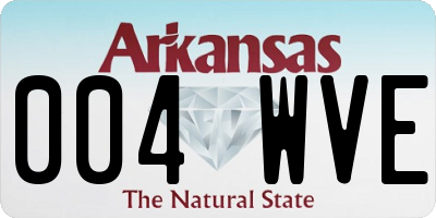 AR license plate 004WVE