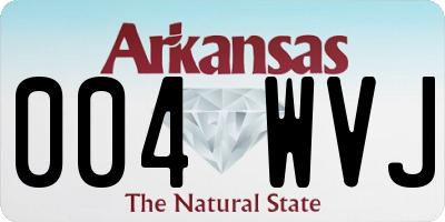 AR license plate 004WVJ