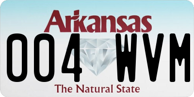 AR license plate 004WVM