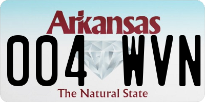 AR license plate 004WVN