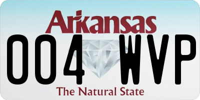 AR license plate 004WVP