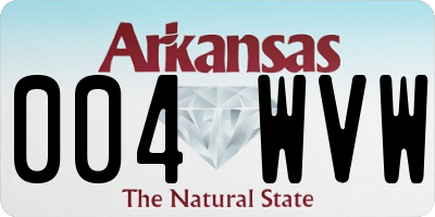 AR license plate 004WVW