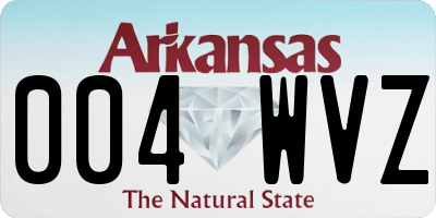 AR license plate 004WVZ
