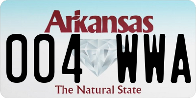 AR license plate 004WWA