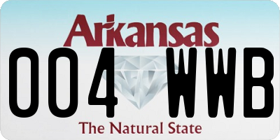 AR license plate 004WWB