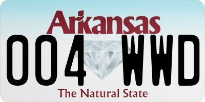 AR license plate 004WWD