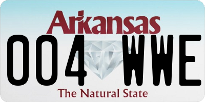 AR license plate 004WWE