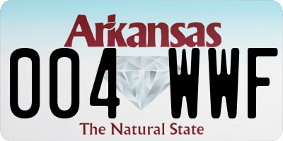 AR license plate 004WWF