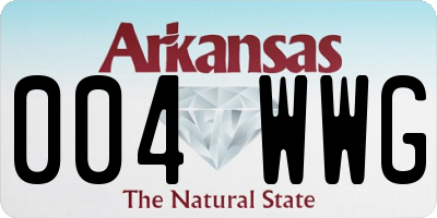 AR license plate 004WWG