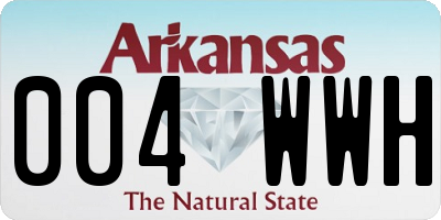 AR license plate 004WWH