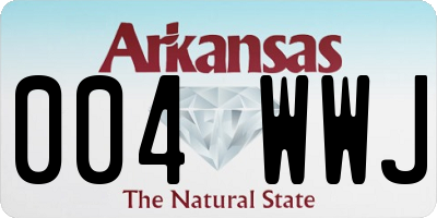 AR license plate 004WWJ