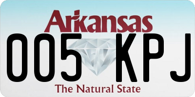 AR license plate 005KPJ