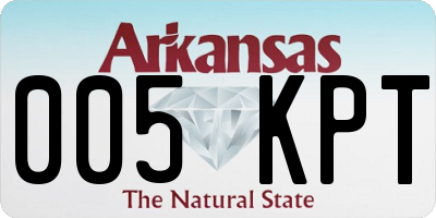 AR license plate 005KPT