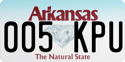 AR license plate 005KPU