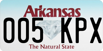 AR license plate 005KPX