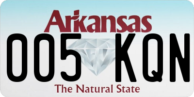 AR license plate 005KQN