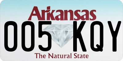 AR license plate 005KQY