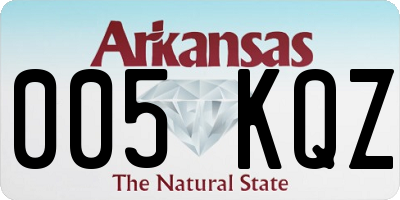 AR license plate 005KQZ