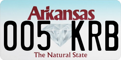 AR license plate 005KRB