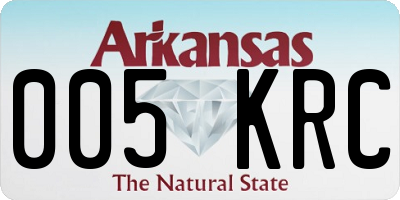 AR license plate 005KRC