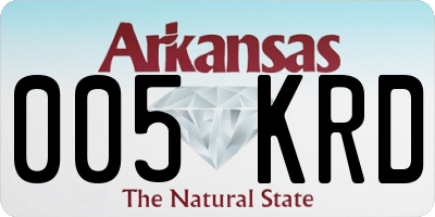 AR license plate 005KRD