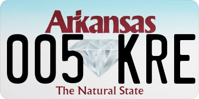 AR license plate 005KRE