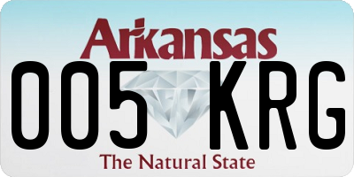 AR license plate 005KRG