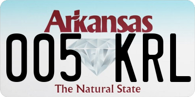 AR license plate 005KRL