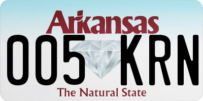 AR license plate 005KRN