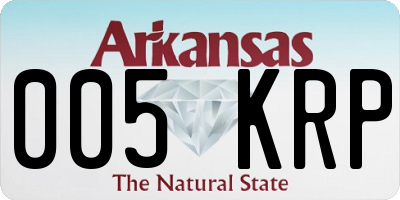 AR license plate 005KRP