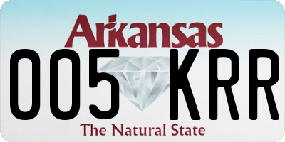 AR license plate 005KRR