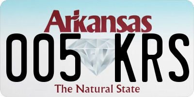 AR license plate 005KRS