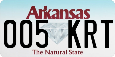 AR license plate 005KRT