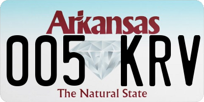 AR license plate 005KRV