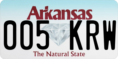 AR license plate 005KRW