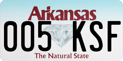 AR license plate 005KSF