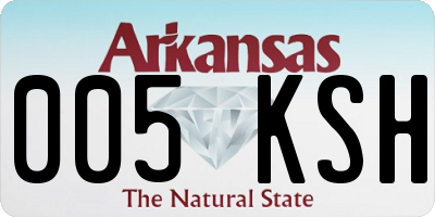 AR license plate 005KSH