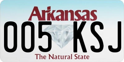 AR license plate 005KSJ