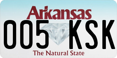AR license plate 005KSK