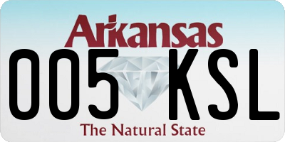AR license plate 005KSL