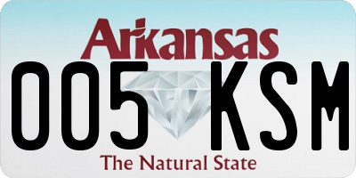 AR license plate 005KSM