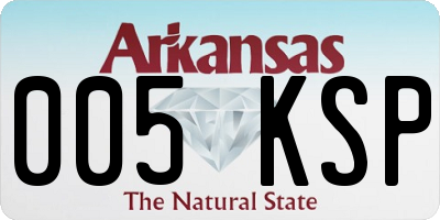 AR license plate 005KSP